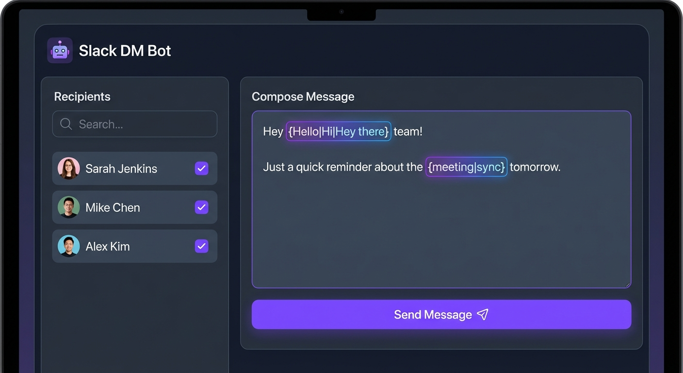 Slack DM Bot Dashboard